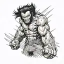 wolverine X men tattoo design idea