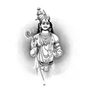 lord Krishna standing tattoo  tattoo design idea