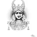 lord Krishna  tattoo design idea