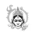 lord Krishna  tattoo design idea
