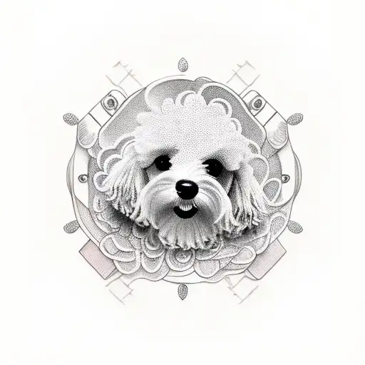 cockapoo  tattoo design idea