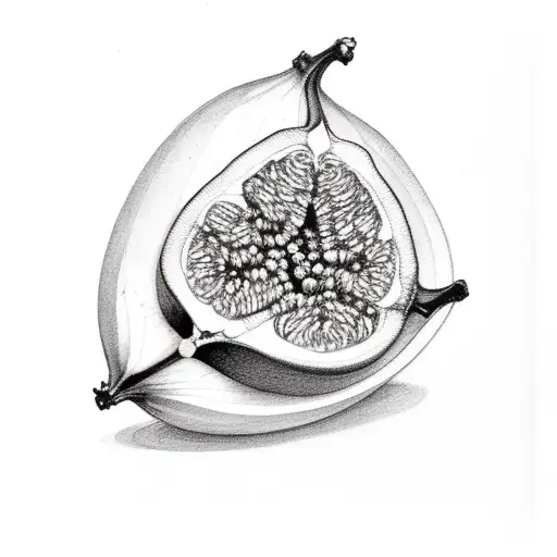 half of a fig tattoo design idea