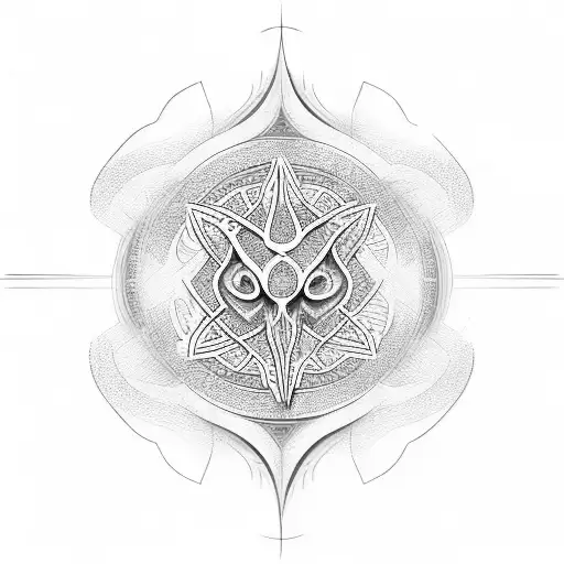 Aferlife logo and Fractals tattoo design idea
