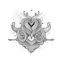 I hate love tattoo design idea