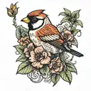  2 sparrow tattoo tattoo design idea
