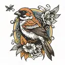  2 sparrow tattoo tattoo design idea