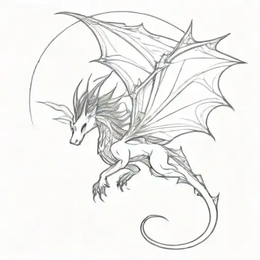 fairy dragon tattoo design idea