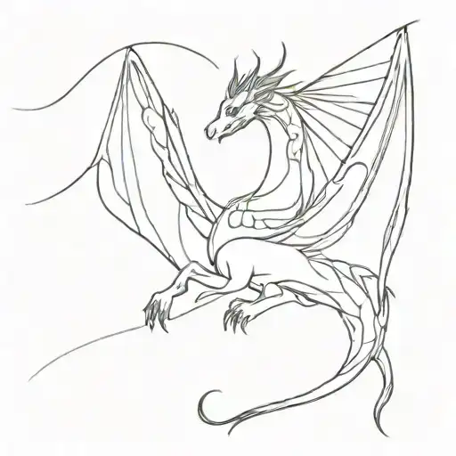 fairy dragon tattoo design idea