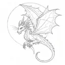 fairy dragon tattoo design idea