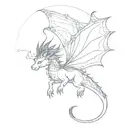 fairy dragon tattoo design idea