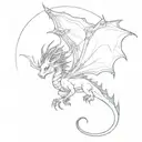 fairy dragon tattoo design idea