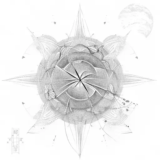 voyager's pulsar map tattoo design idea