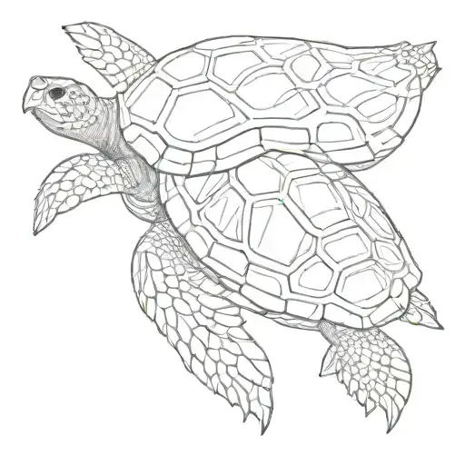 turtle changes its shell tattoo design idea