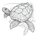 turtle changes its shell tattoo design idea