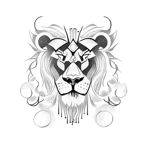 Lion Libra Sparta tattoo design idea