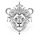 Lion Libra Sparta tattoo design idea
