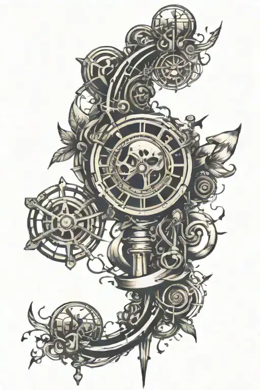 Forearm Tatoo with some rock, metalcore and rollercoaster references  tattoo design idea
