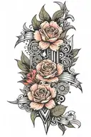 Forearm Tatoo with some rock, metalcore and rollercoaster references  tattoo design idea