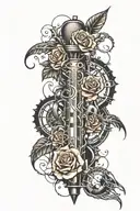 Forearm Tatoo with some rock, metalcore and rollercoaster references  tattoo design idea