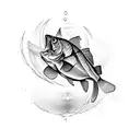 christian fish sign tattoo design idea