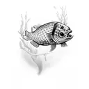 christian fish sign tattoo design idea