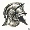 gladiator helmet tattoo design idea