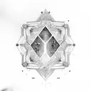 fingerprint pentagrama hourglas tattoo design idea