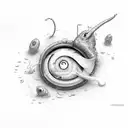 jerry smith as sperm cell tattoo design idea