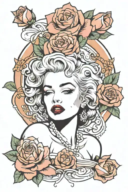 marylin monroe tattoo design idea