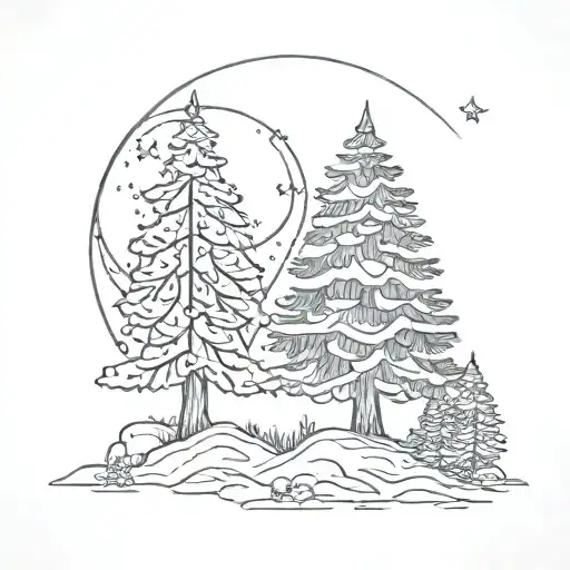 winter solstice and summer solstice  tattoo design idea
