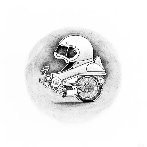 spinning motorcycle's wheel  tattoo design idea
