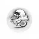 spinning motorcycle's wheel  tattoo design idea