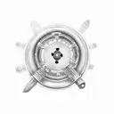 spinning motorcycle's wheel  tattoo design idea