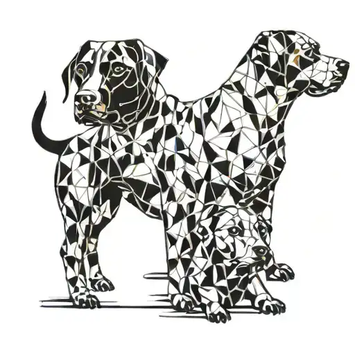 a Dogo Agentino, a Pitbull and a Dachshund tattoo design idea