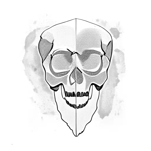 Africa map with a skull and a Harley Davidson  tattoo design idea