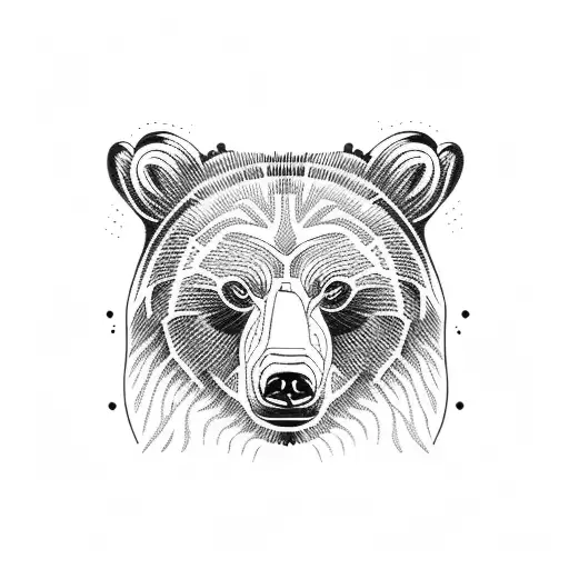 grizzly bear family  tattoo design idea