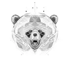 grizzly bear family  tattoo design idea