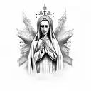 Virgin Mary Back Tattoo tattoo design idea