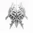 Witcher sleeve tattoo design idea