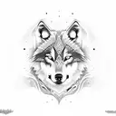 Wolf nordic  tattoo design idea