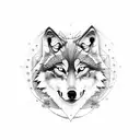 Wolf nordic  tattoo design idea