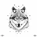 Wolf nordic  tattoo design idea