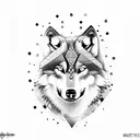 Wolf nordic  tattoo design idea
