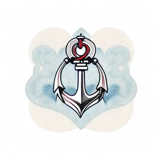 An anchor intertwined with a camera strap, forming a heart shape, with a traditional banner that says 'Passion for Photography' tattoo design idea