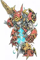 Gurren laggan drill tattoo design idea