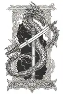 The Dragon Slayer sword tattoo design idea