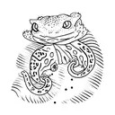 leopard gecko and crested gecko tattoo design idea