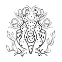 leopard gecko and crested gecko tattoo design idea