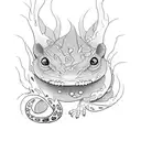 leopard gecko and crested gecko tattoo design idea