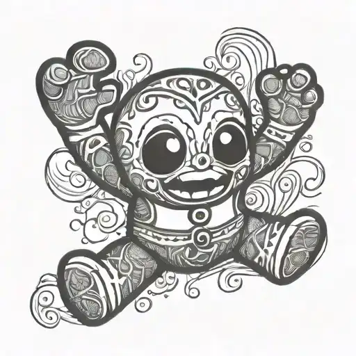 Gingerbread Man from shrek dead half alive tattoo design idea